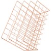 Iron and Metal Letter Holder with Three Grids, Bookcase, Multifunctional
