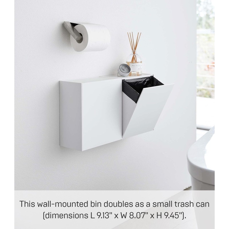 YAMAZAKI Home Tower Wall Mounted Storage Or Trash Bin With