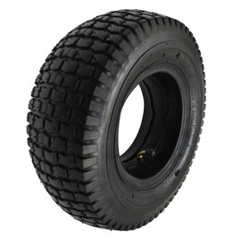 QsEzDo 13x 5.00-6 Tire and Inner Tube (1 Set) by Air Filled, 4PR and max 35 PIS (2BAR), Fits 6-Inch Rim, work for Wheelbarrow Hand Truck Tool Cart Garden Carts. (13x5.00-6 Tire and Tube TR87)