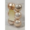 6 Christmas Baubles 80 mm (Pearl, Champagne Gloss/Matte) Christmas Tree