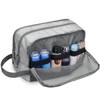 Small Nylon Toiletry Kit Bag, Lightweight Shaving Bag for Men