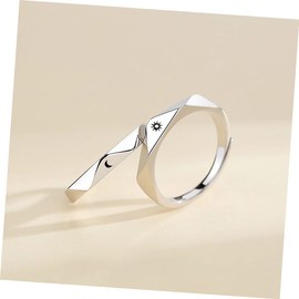 BESPORTBLE 2 Pairs Couples Ring Sun and Moon Engagement Rings for Him Her Stylish Jewelry for Women Men Lovers Decorative Fashionable Design
