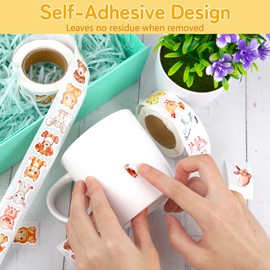 Pack of 1000 Round Stickers Children (Farm Animals)