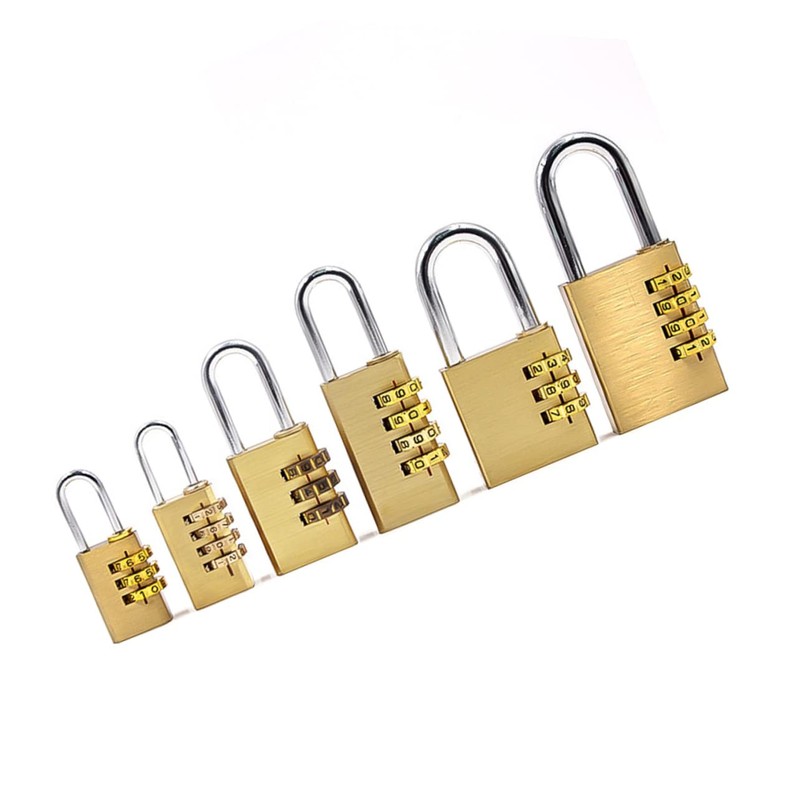 DOITOOL 3 Pcs 4-dial Number Lock Suitcase Lock Travel Door