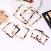 Acrylic Earrings Statement Square Hoop Earrings Geometric Resin Tortoise Stud