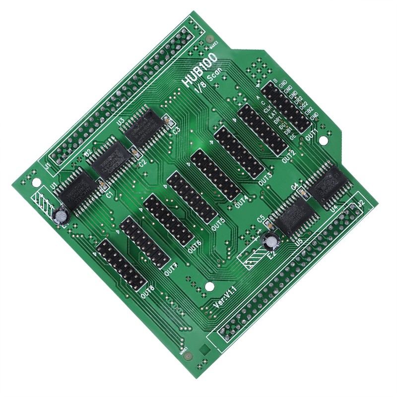 HUB100 8 Outputs PCB Adapter Board Gold plated Copper Pin