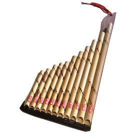Cozinest Thai Wote Panpipe Bamboo Instrument Traditional Musical Isan Laos Pan flute 12 Pipes