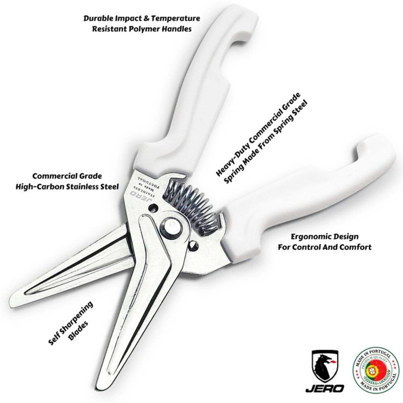 Jero Commercial Spring Assisted Kitchen Shears with Holder