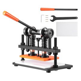 Leather Cutting Machine, 10.2 x 5.9 in Embossing Plate Manual Die Cutter, 0.47 in Pressure Stroke Leather Embossing Machine, Dual Guide Shafts Die Cut Machine for Various of Materials