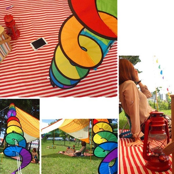 KARLOR 2 x 1.6 m Colourful Wind Chime Wind Spinner