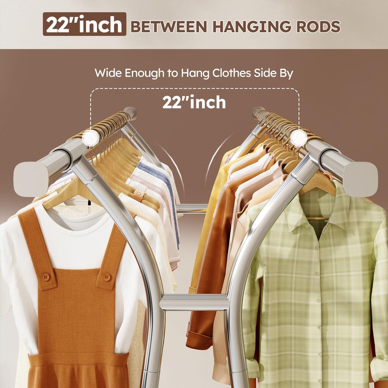 Raybee 78" W Clothes Rack Loads 441 LBS, Clothing Racks