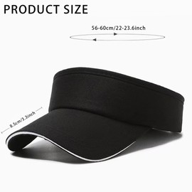 Chyuxinda Sun Visors Sun Hat Golf Tennis Cap with Sun Visor Baseball Cap Adjustable Peaked Cap for Unisex Women Men, blue