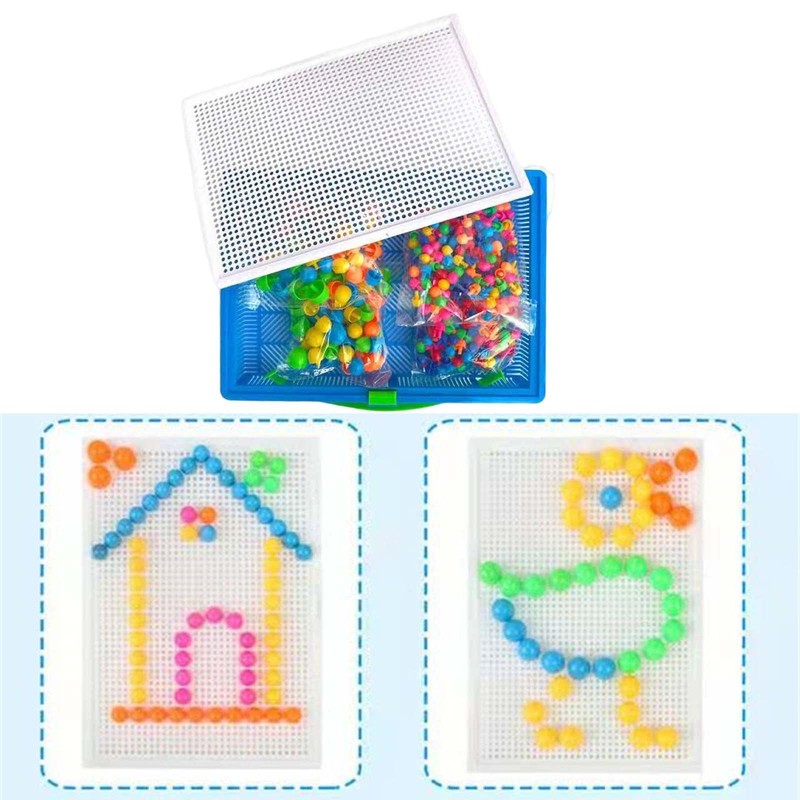 Colaxi Mushroom Nails Pegboard Fine Motor Skill Occupational Activities, 592pcs