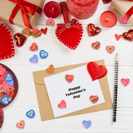Valentine Mini Erasers Bulk, 240 Pcs Valentine's Day Heart Erasers, Novelty Cute Holiday Erasers Valentine Party Decoration Supplies Gift Filling