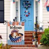 4th of July Garden Flag Dog Patriotic Yard Welcome Sign