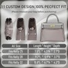 Satin Purse Organizer Insert for Hermes Kelly 25, Etoupe grey