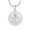 DOTBJ 925 Sterling Silver St. Christopher Necklace for Men Women