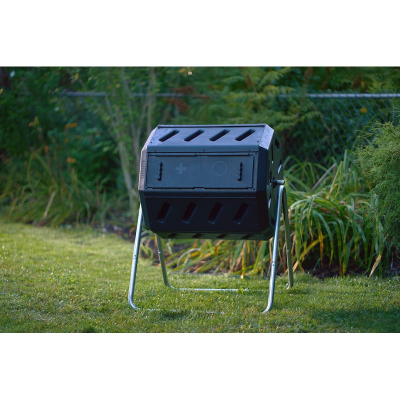FCMP Outdoor IM4000 Dual Chamber Tumbling Composter Canadian-Made, 100% Recycled