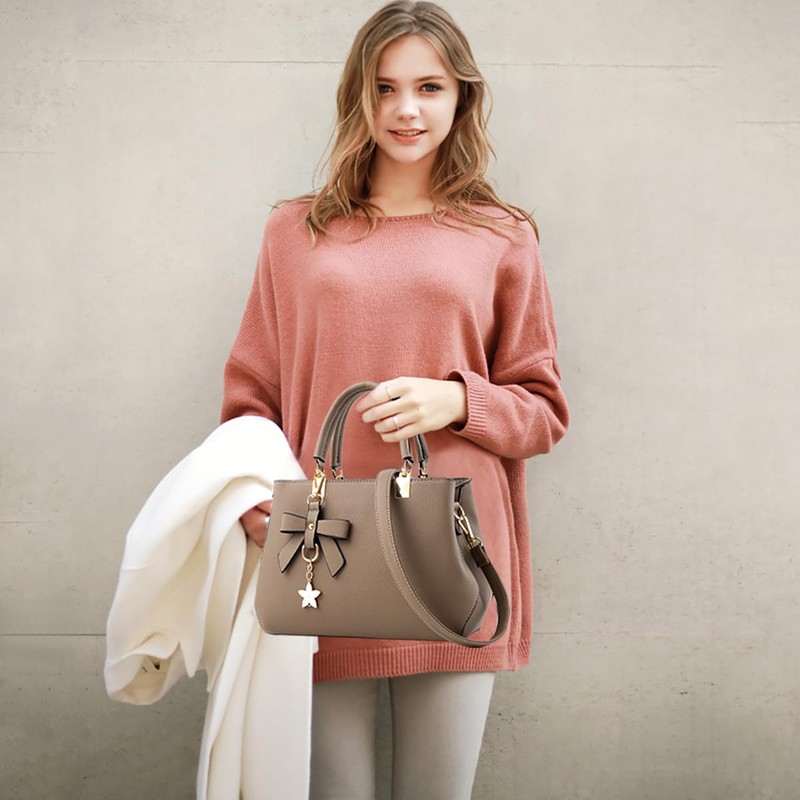 Nicole&Doris Bowknot Women Handbag Crossbody Shoulder Bag Waterproof PU Leather