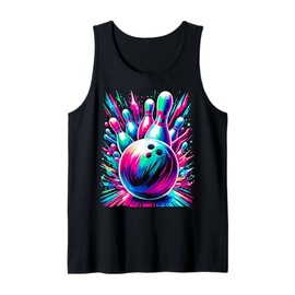 Colorful Bowling Cute Colorsplash Ball Tank Top