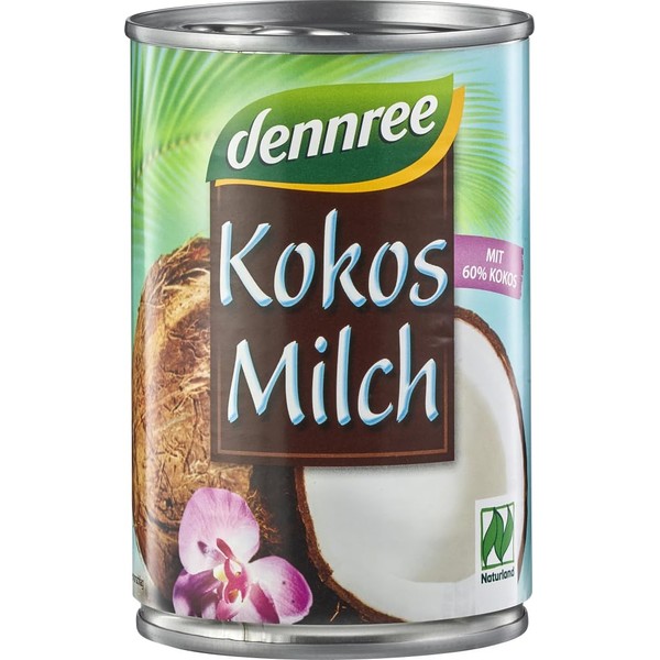 dennree Organic Coconut Milk with 60% Coconut (1 x 400