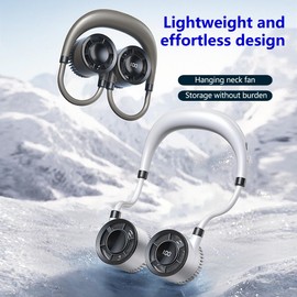 HiBOMASOON Neck Fan, 1-100 Speeds Bladeless, 1500mAh 10H Battery, Hands-Free Portable, USB-C Fast Charge, 0.53lb Ultra Lightweight & 360°Foldable, Ideal for Travel/Office/Gifts (Green)