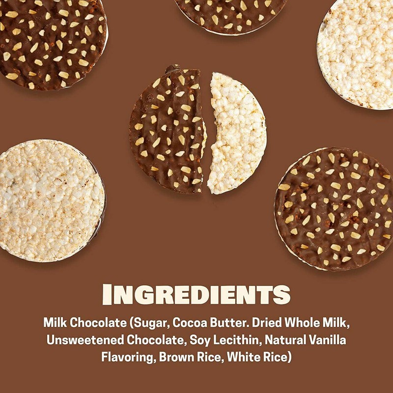Lieber's Brittle Topped Milk Chocolate Covered Rice Cakes, 3.7 oz