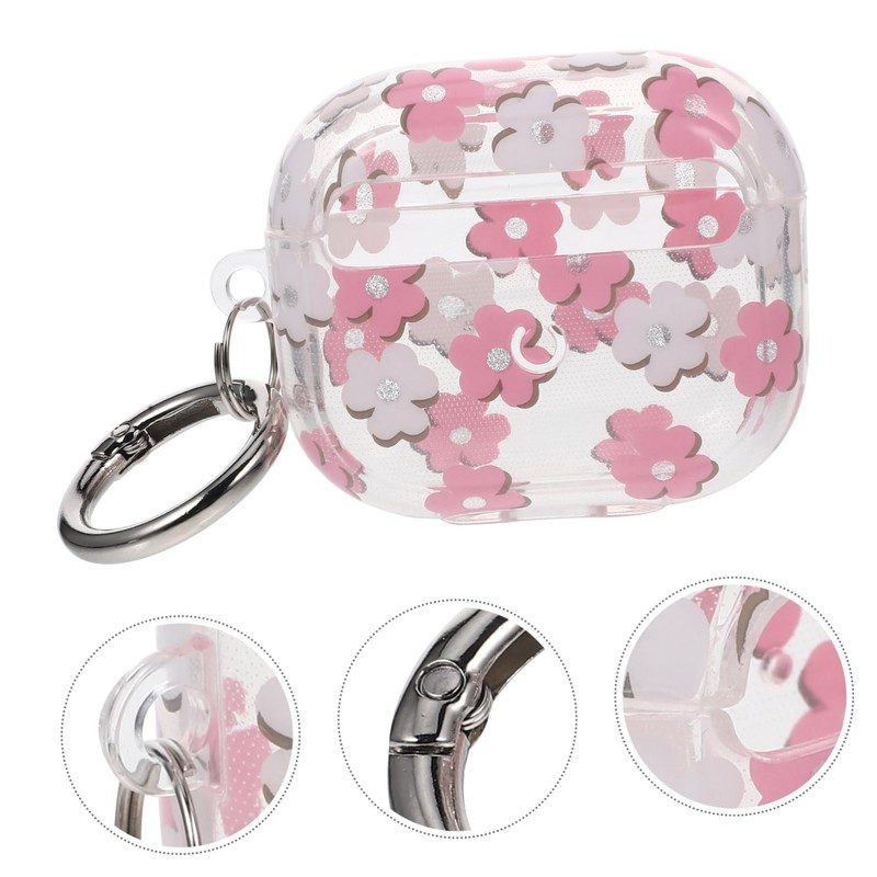OSALADI 3 Protective Case Wildflower Earbud Cover Buds Holder Compact