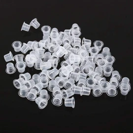 Tazas de tinta de tatuaje, 100 piezas de tamaños S Tazas de tapa de tinta de tatuaje, Contenedor de tatuaje, Tapa de tinta de pigmento de tatuaje para tinta de tatuaje