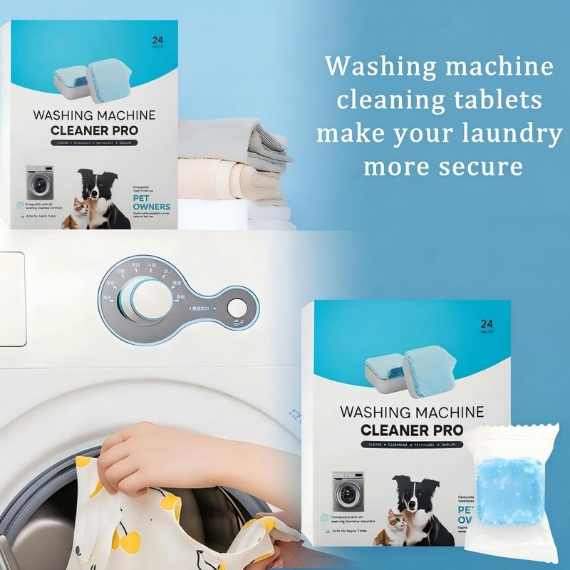 Washing Machine Cleaner Tablets,Washer Cleaner & Descaler,24 Pack
