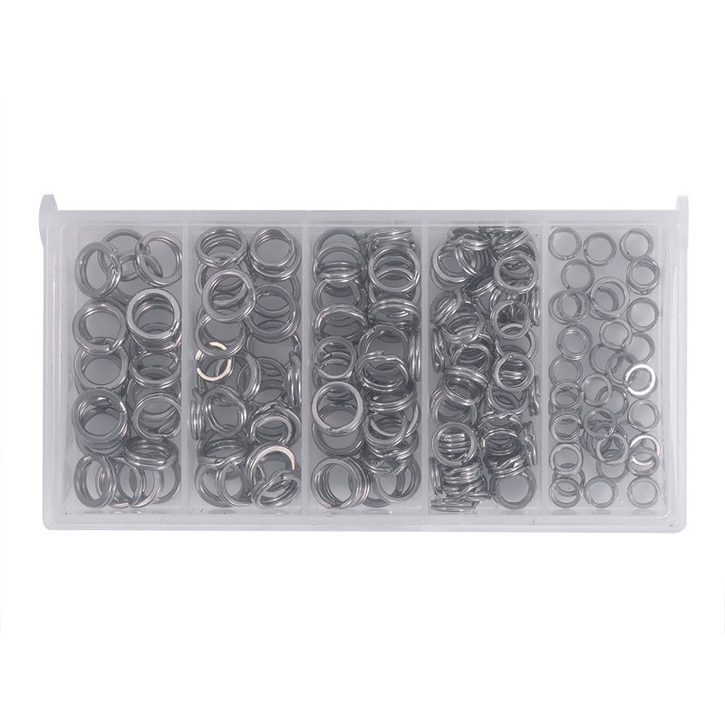 Ejoyous Fishing Split Rings Split Rings Stainless Steel 200 Pieces