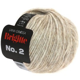 LANA GROSSA Brigitte No. 2 Elegant Net Yarn Structure Made of Alpaca and Cotton, Hand Knitting Yarn Made of 47% Alpaca, 45% Cotton and 8% Virgin Wool, 50 g Wool for Knitting and Crocheting, 140 m Yarn