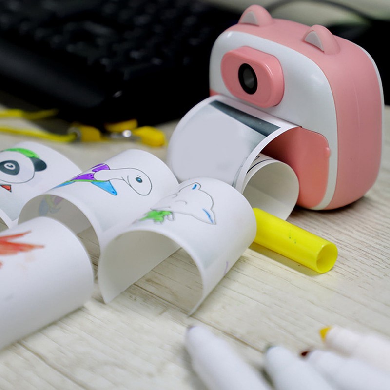 Kids Instant Print Camera with 3 Roll Photo Paper 2in