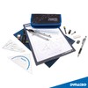 Compass and maths set, 12 pieces, blue