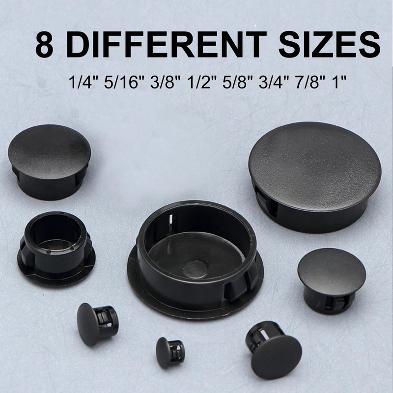 kuosbiu 135Pcs 8 Sizes Nylon Plastic Hole Plugs 1/4" 5/16"