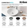 KRAUS Bathroom Sink Pop-Up Drain Assembly in Matte Black for