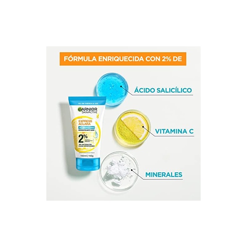 Garnier Express Aclara Sérum + Exfoliante Antiacné 30ml + 150ml