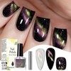 MEET ACROSS Cat Eye Nail Polish with 1 Magnet, Chameleon