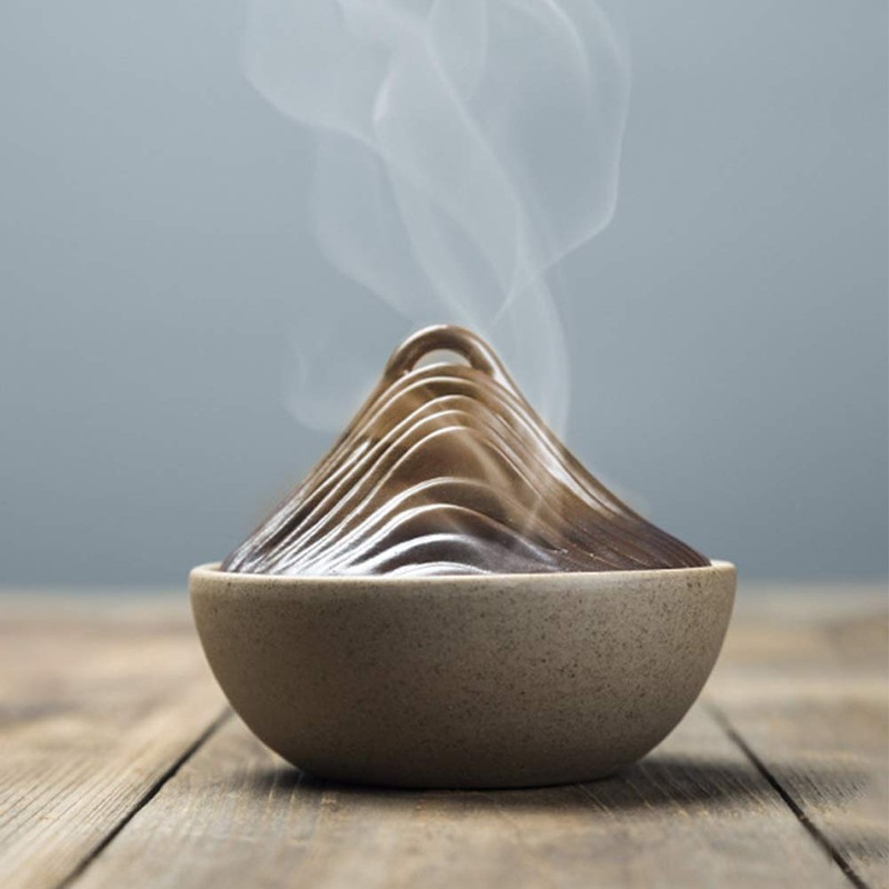 HIGHAWK Incense Burner, Pottery, Buddhist Goods, Incense Holder, Swirl, Incense