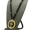 Shiny Jewelers USA Mens Gold Silver Egyptian Ankh Cross Round