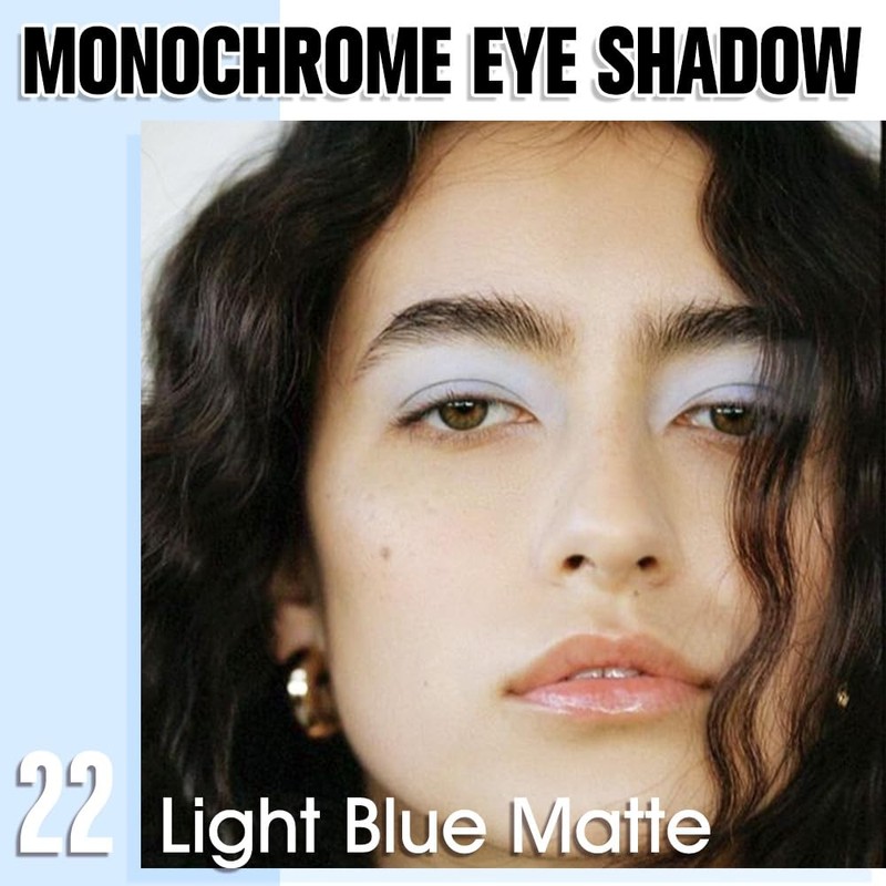 Light Blue White Single Eyeshadow Makeup, Neutral Powde Eye Shadow