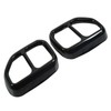 2pcs Gloss Black Car Tail Exhaust Pipe Cover Trim Stainless