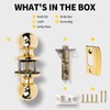Zion Door Knob Indoor Bathroom Lock Keyless Door Lock Gold
