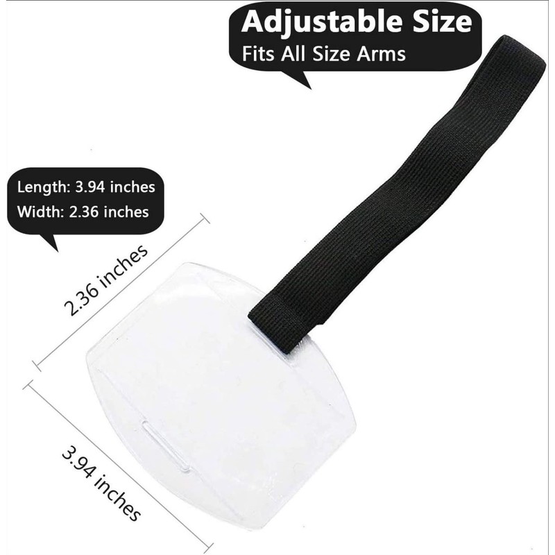 Weforu Identity Arm Band for Work/Gym/Exercise, ID Arm Badge Holder