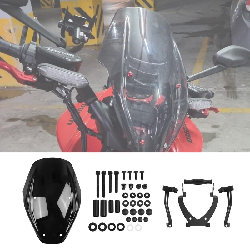 WORLDMOTOP Motorcycle Windscreen Windshield Replacement for Ducati Diavel V4 2023