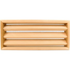 Miller Shingle Clear Cedar Foundation Vent with Louvers - 16 inch x 7 inch - 6 Pack