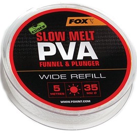 Fox Edges PVA Mesh Refill Slow Melt 5m - PVA-Schlauch für Fox Mesh System, wasserlösliches Netz zum Karpfenangeln, Futternetz, Größe:35mm Wide