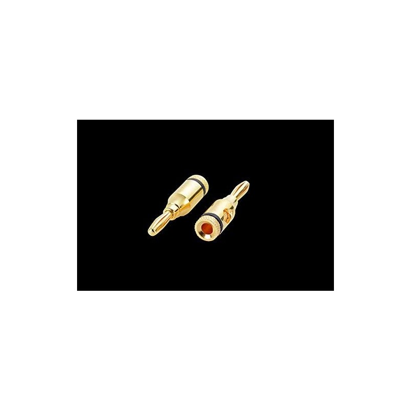 Accessonico 4 Pairs 8 Plugs Speaker Banana Plugs Gold Plated