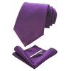 Jemygins Men’s Wedding Ties and Handkerchiefs - Plain Set with