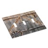 Wood Garage Barn Door Cabin 3 Gang Light Switch Cover